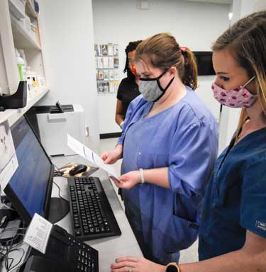 Randolph_Animal_Hospital_Asheboro_NC_Gallery_375x384_Lab Randolph Animal Hospital Asheboro NC - Reviewing Lab Results